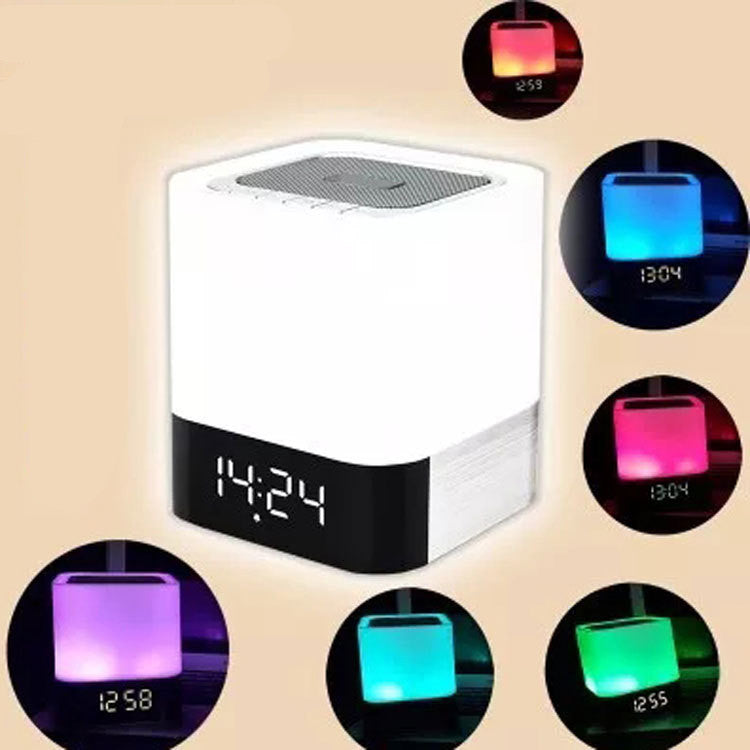 Bluetooth Speaker with LED Clock, Night Light & FM Radio – 4000mAh