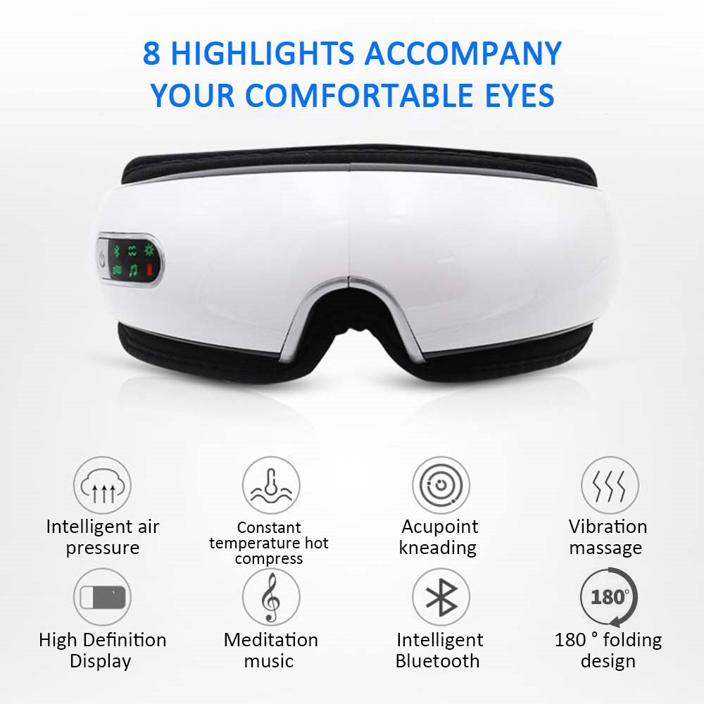 Smart Eye Massager – Air Pressure, Vibration & Heat Therapy