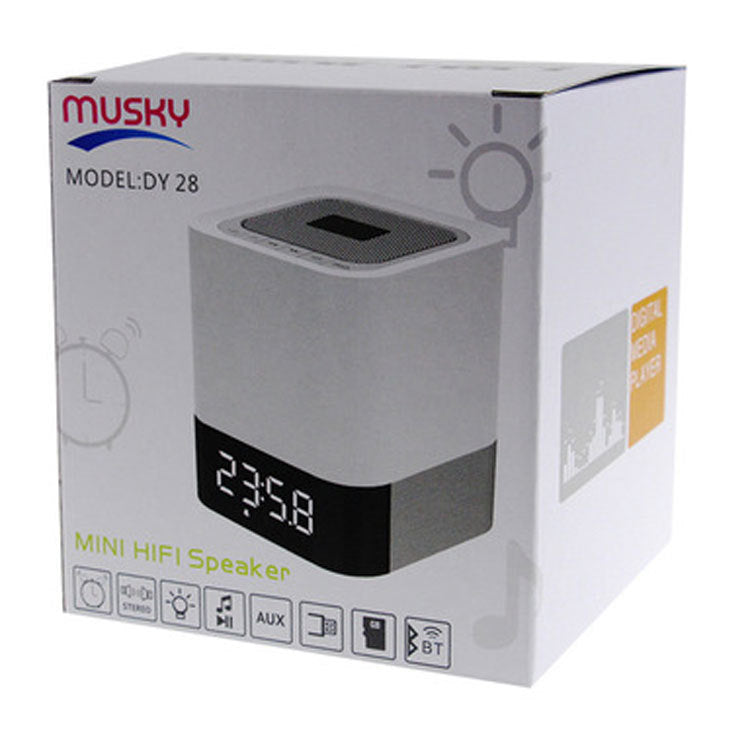 Bluetooth Speaker with LED Clock, Night Light & FM Radio – 4000mAh