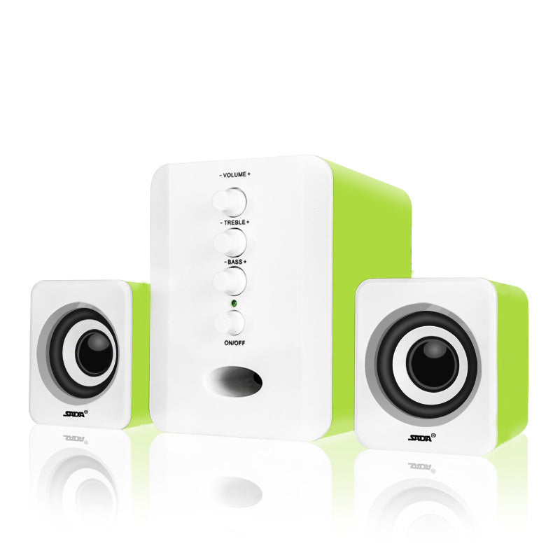 USB Desktop Computer Speakers – 2.1 Stereo with 3.5mm & Bluetooth