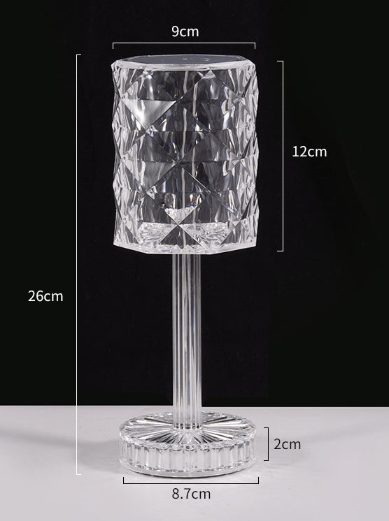 Crystal Rose Bedside Lamp – 16-Colour LED Ambience Light with Remote