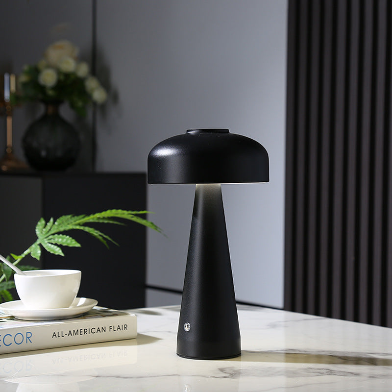Mushroom Bedside Lamp – Rechargeable LED Night Light with Built-in Battery