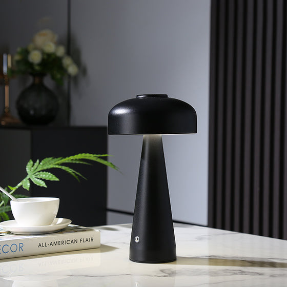 Mushroom Bedside Lamp – Rechargeable LED Night Light with Built-in Battery