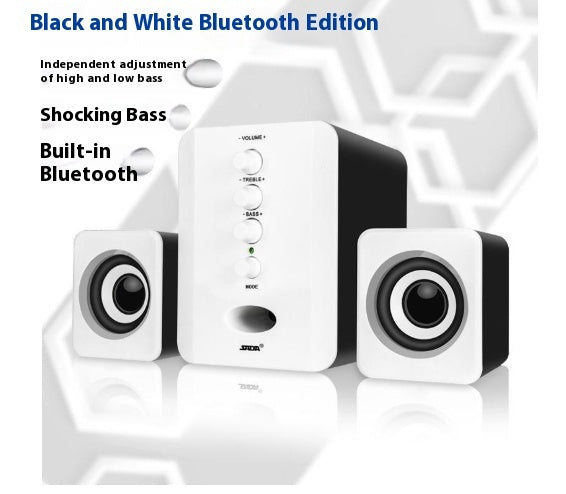 USB Desktop Computer Speakers – 2.1 Stereo with 3.5mm & Bluetooth