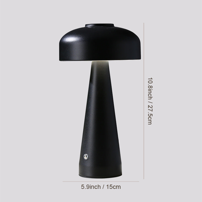 Mushroom Bedside Lamp – Rechargeable LED Night Light with Built-in Battery