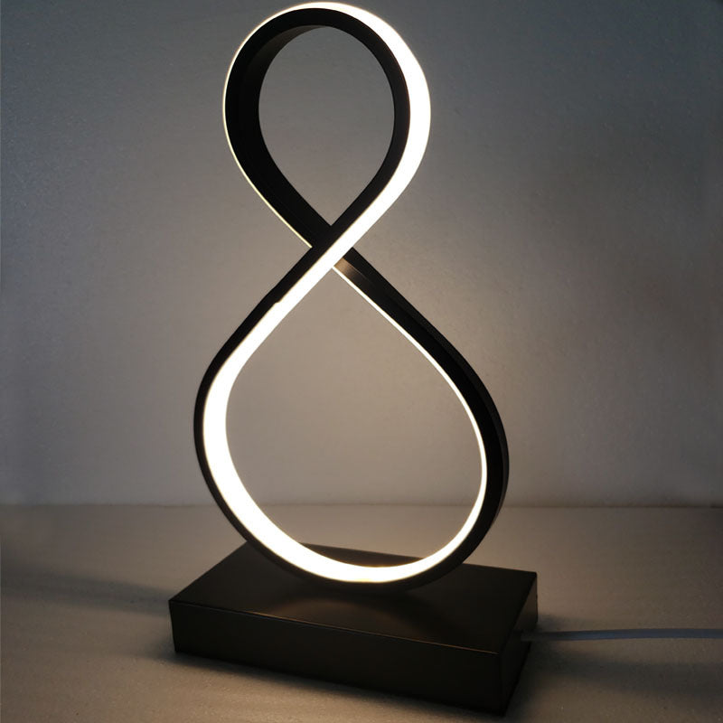 Figure-8 LED Bedside Lamp – 18W with Remote Control