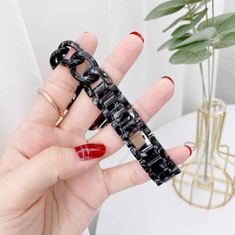 Resin Shell Watch Strap - White Thin Band