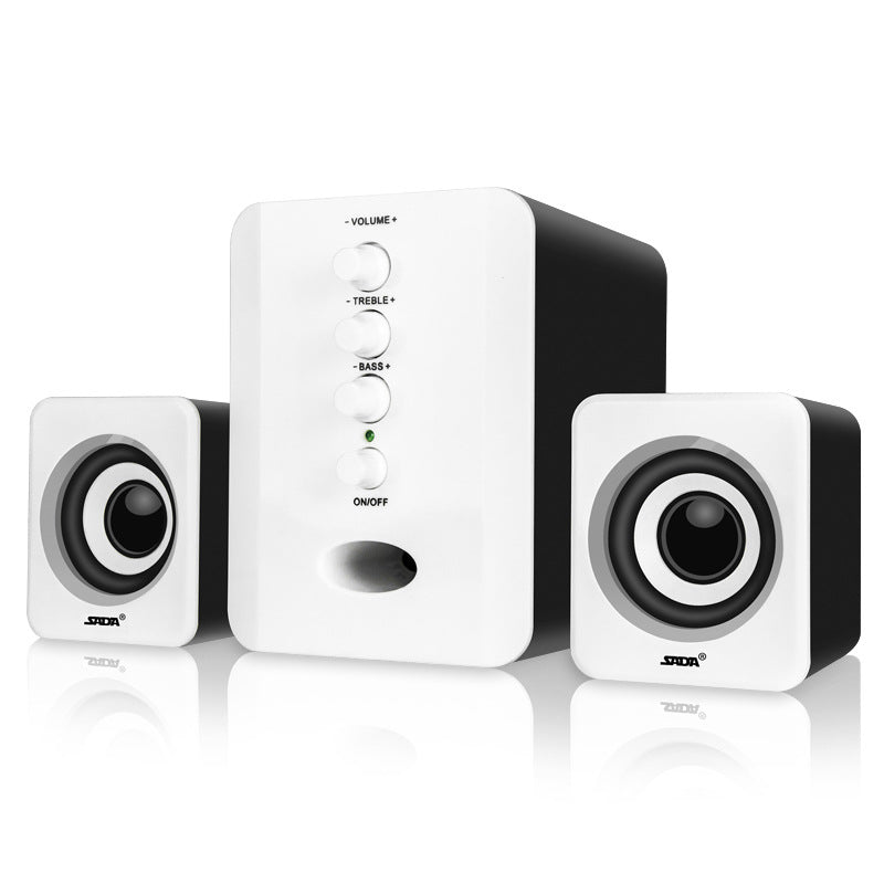 USB Desktop Computer Speakers – 2.1 Stereo with 3.5mm & Bluetooth