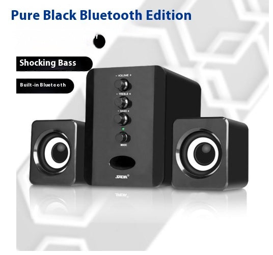 USB Desktop Computer Speakers – 2.1 Stereo with 3.5mm & Bluetooth