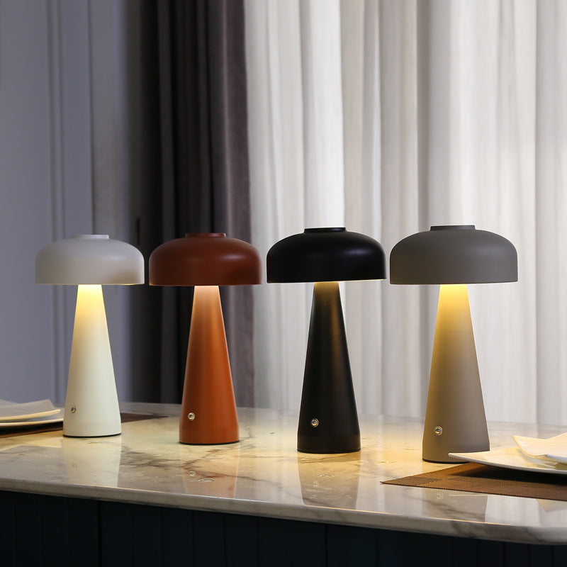 Mushroom Bedside Lamp – Rechargeable LED Night Light with Built-in Battery