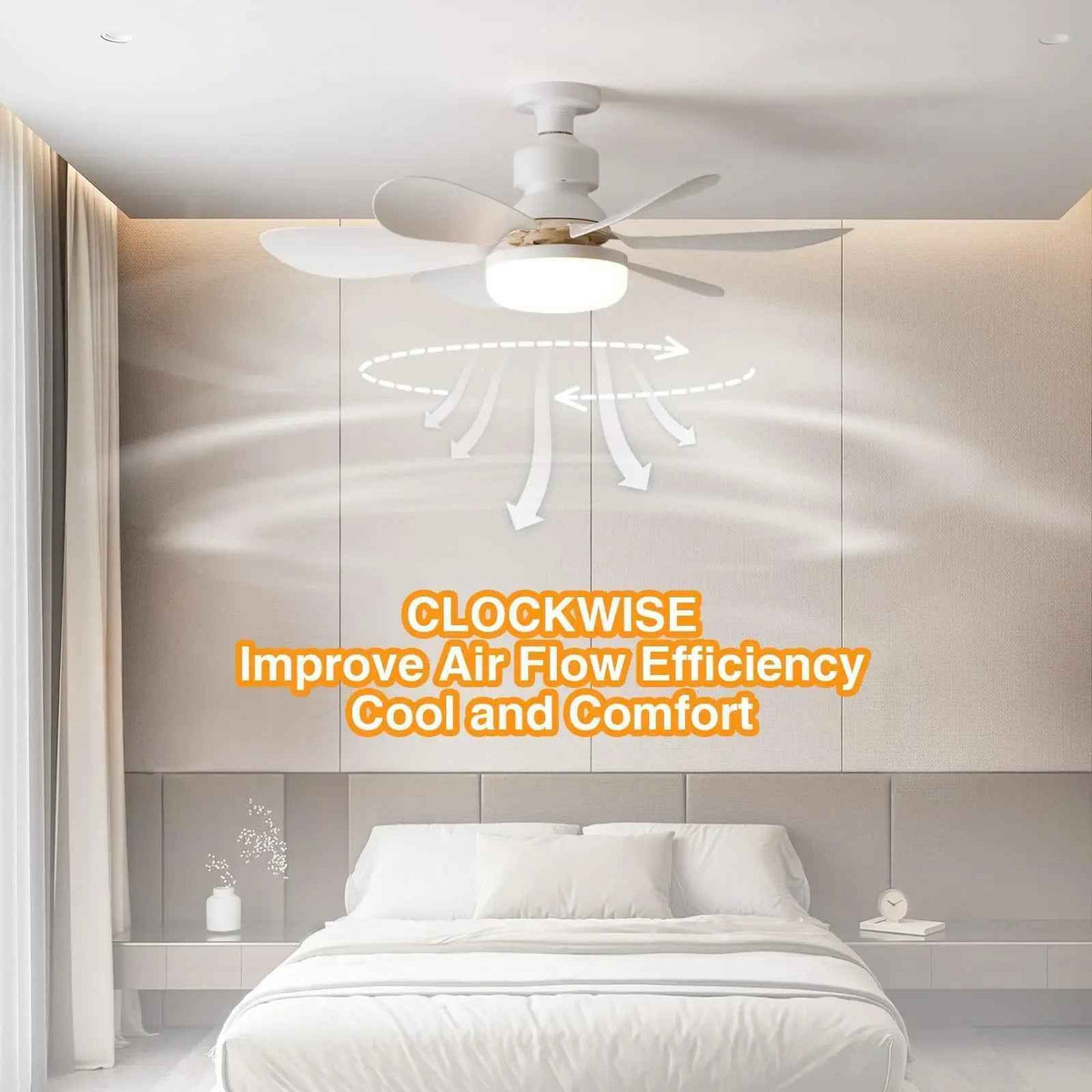 LED Ceiling Fan - Dimmable 30W Light