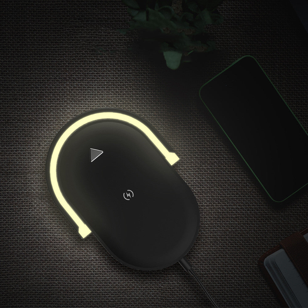 3-in-1 Foldable Wireless Charger with Night Light – 15W Fast Charging Station