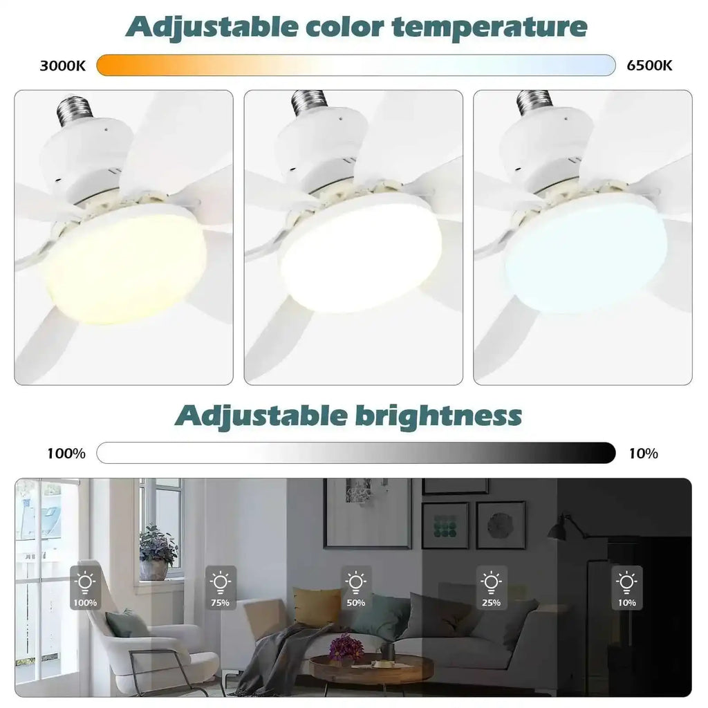 LED Ceiling Fan - Dimmable 30W Light