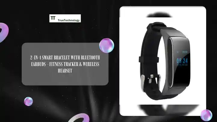 2-in-1 Smart Bracelet with Bluetooth Earbuds - Fitness Tracker &amp; Wireless Headset by@Outfy