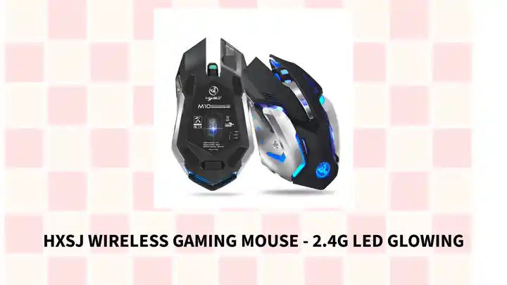 HXSJ Wireless Gaming Mouse - 2.4G LED Glowing by@Outfy