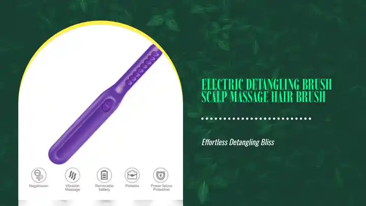 Electric Detangling Brush Scalp Massage Hair Brush by@Outfy