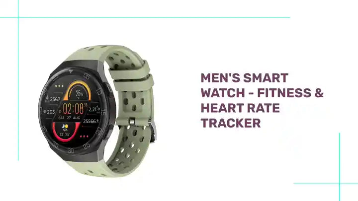 Men's Smart Watch - Fitness & Heart Rate Tracker by@Outfy