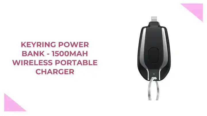 Keyring Power Bank - 1500mAh Wireless Portable Charger by@Outfy