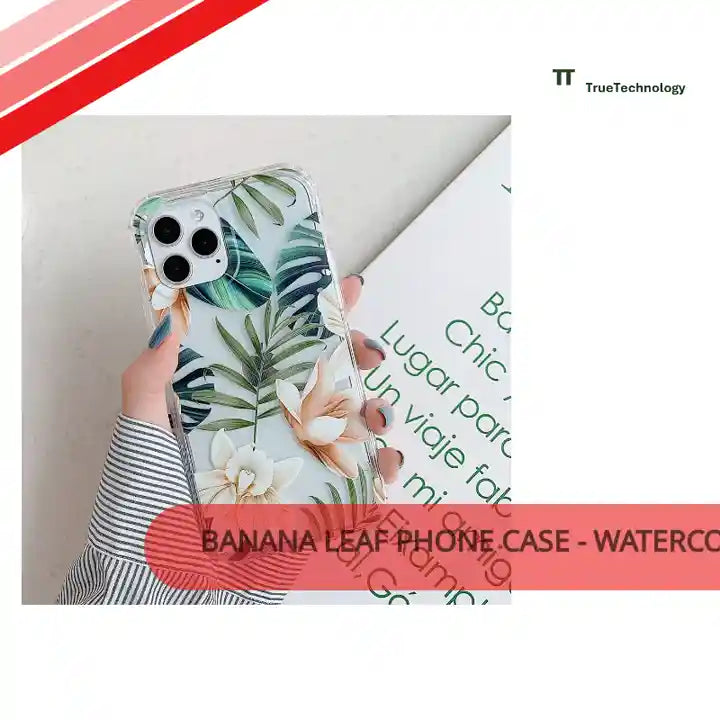 Banana Leaf Phone Case - Watercolor Flowers by@Outfy