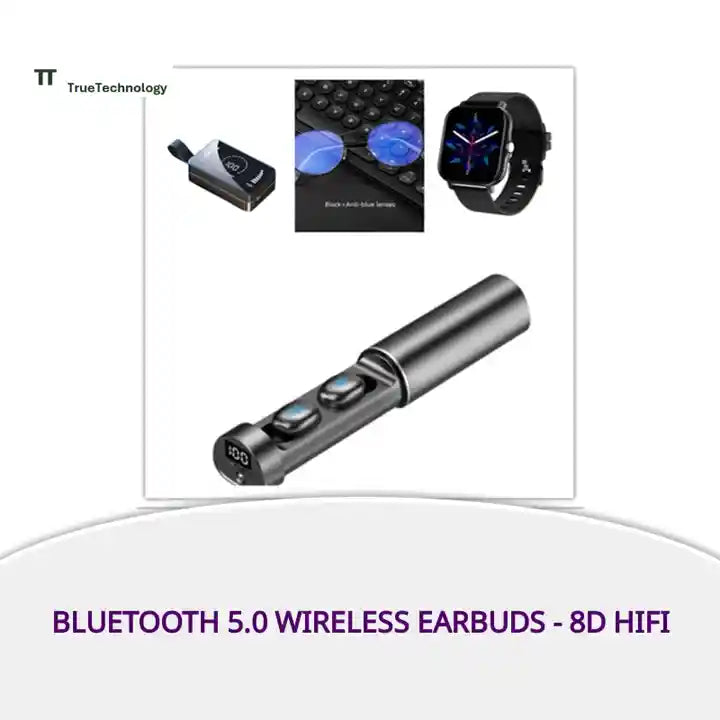 Bluetooth 5.0 Wireless Earbuds - 8D HIFI by@Outfy