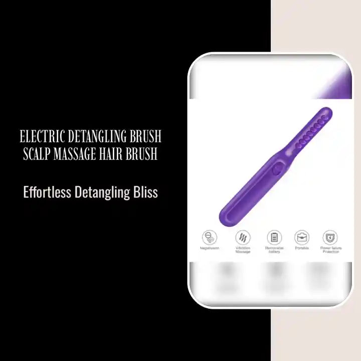 Electric Detangling Brush Scalp Massage Hair Brush by@Outfy