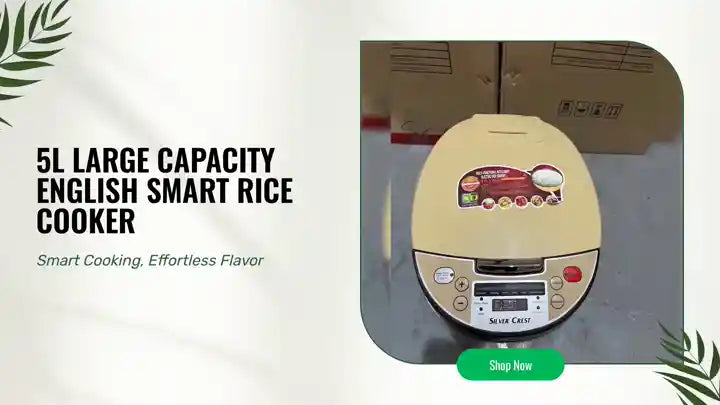 5L Large Capacity English Smart Rice Cooker by@Outfy