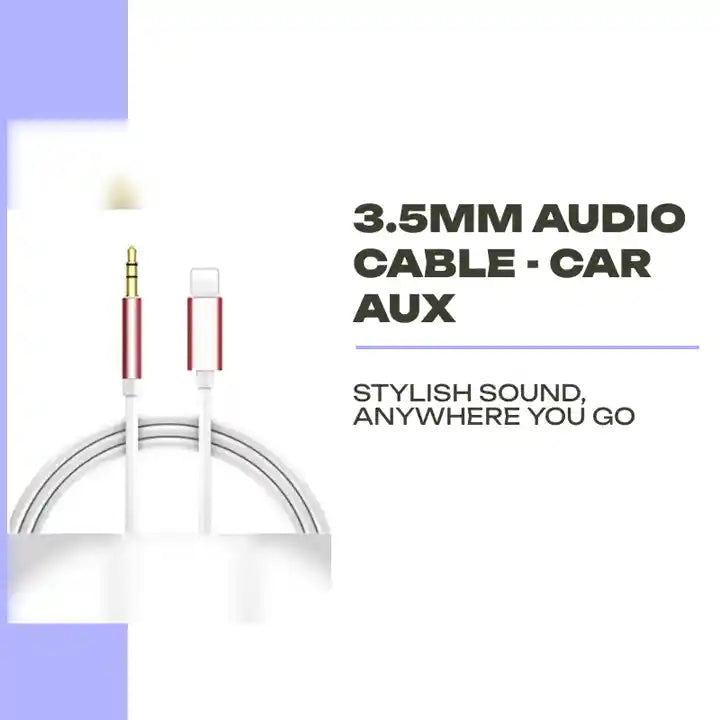 3.5mm Audio Cable - Car AUX by@Outfy