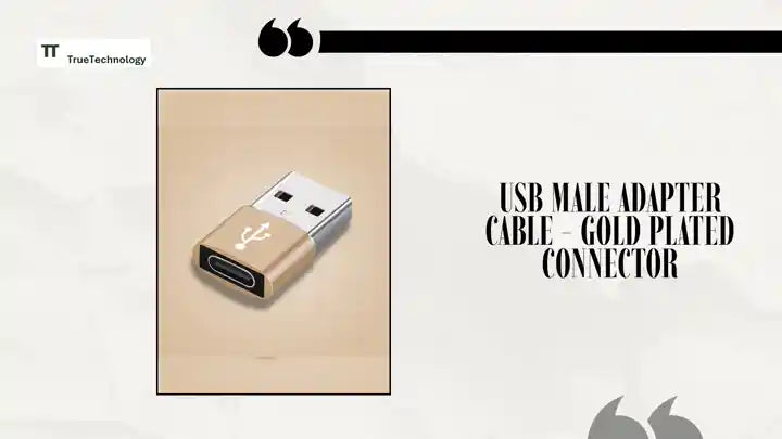 USB Male Adapter Cable - Gold Plated Connector by@Outfy