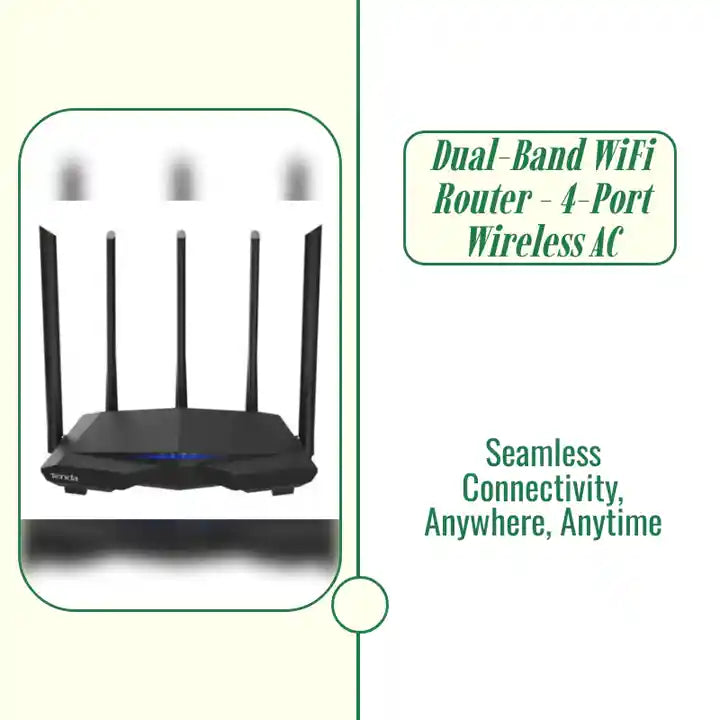 Dual-Band WiFi Router - 4-Port Wireless AC by@Outfy