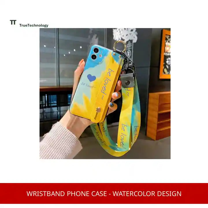Wristband Phone Case - Watercolor Design by@Outfy