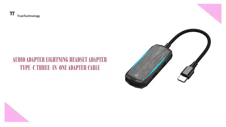 Audio Adapter Lightning Headset Adapter Type-c Three-in-one Adapter Cable by@Outfy