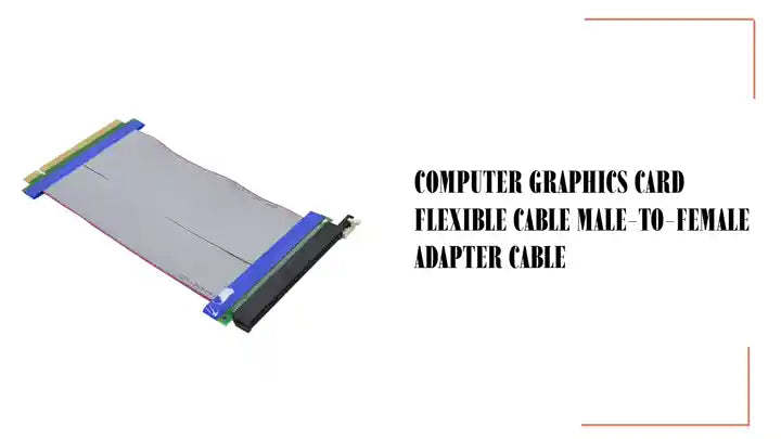 Computer Graphics Card Flexible Cable Male-to-female Adapter Cable by@Outfy
