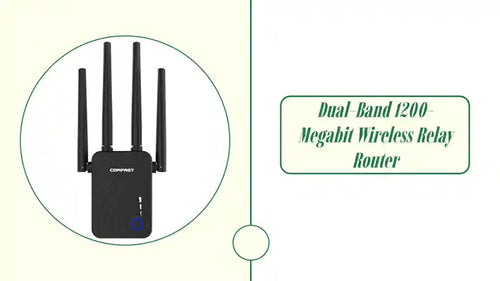 Dual-band 1200-megabit wireless relay router by@Outfy