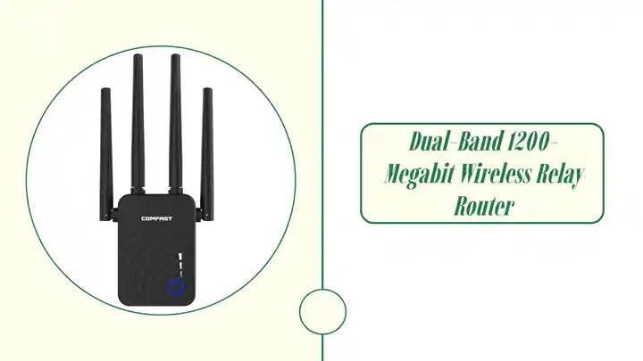 Dual-band 1200-megabit wireless relay router by@Outfy