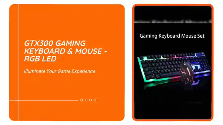 GTX300 Gaming Keyboard &amp; Mouse - RGB LED by@Outfy