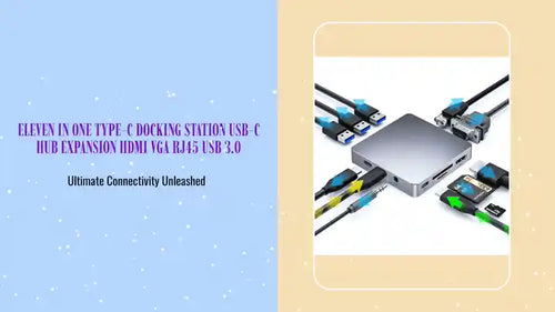 Eleven in one type-C docking station usb-c hub expansion HDMI VGA RJ45 USB 3.0 by@Outfy