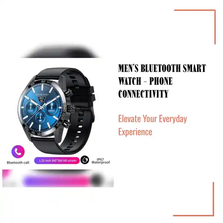 Men's Bluetooth Smart Watch - Phone Connectivity by@Outfy