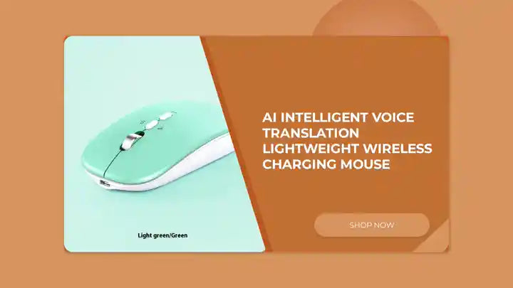 AI Intelligent Voice Translation Lightweight Wireless Charging Mouse by@Outfy