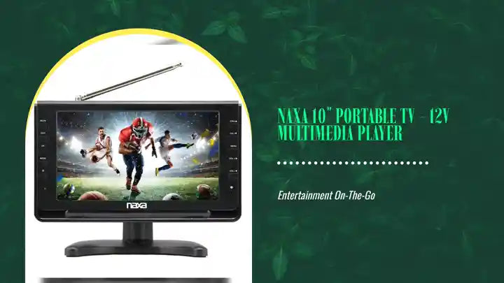 Naxa 10" Portable TV - 12V Multimedia Player by@Outfy