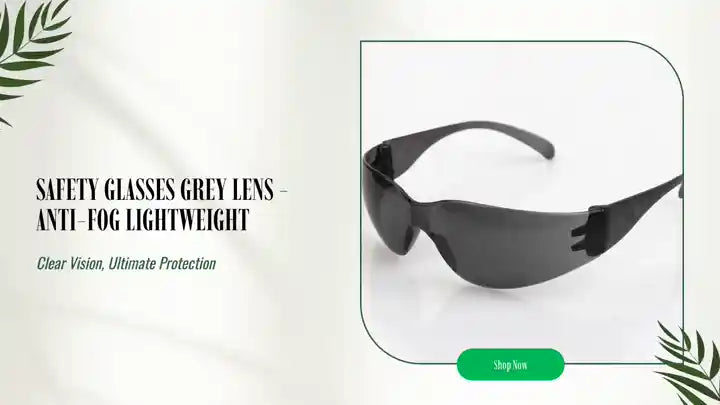 Safety Glasses Grey Lens - Anti-Fog Lightweight by@Outfy