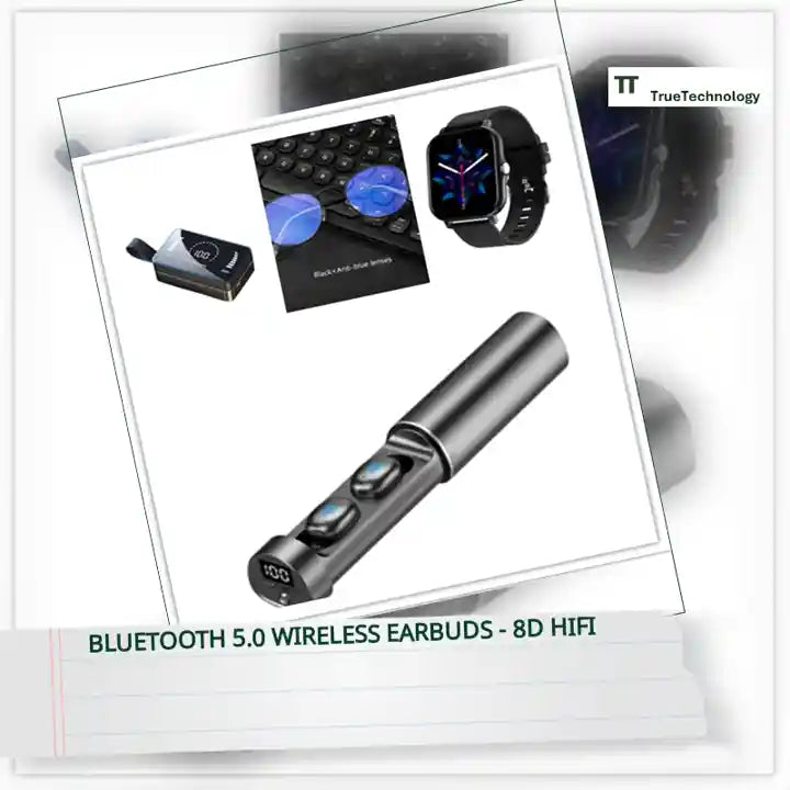 Bluetooth 5.0 Wireless Earbuds - 8D HIFI by@Outfy
