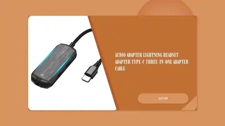 Audio Adapter Lightning Headset Adapter Type-c Three-in-one Adapter Cable by@Outfy