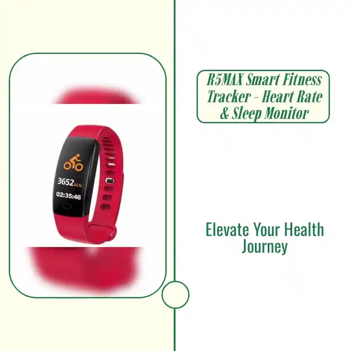 R5MAX Smart Fitness Tracker - Heart Rate & Sleep Monitor by@Outfy