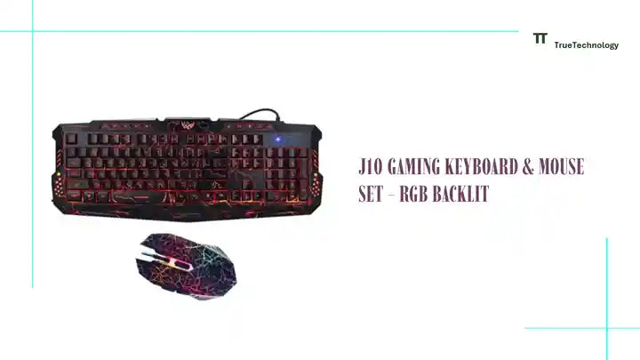 J10 Gaming Keyboard &amp; Mouse Set - RGB Backlit by@Outfy