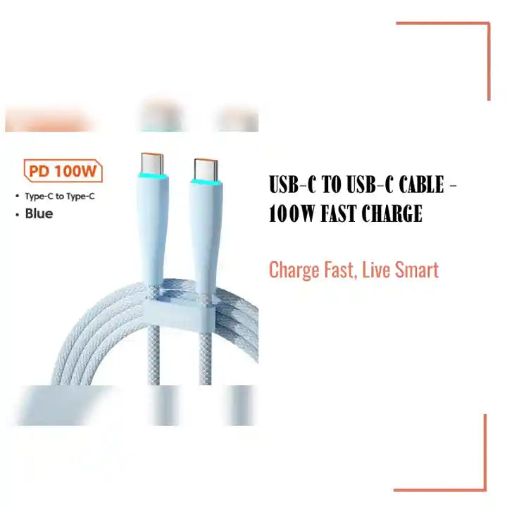 USB-C to USB-C Cable - 100W Fast Charge by@Outfy
