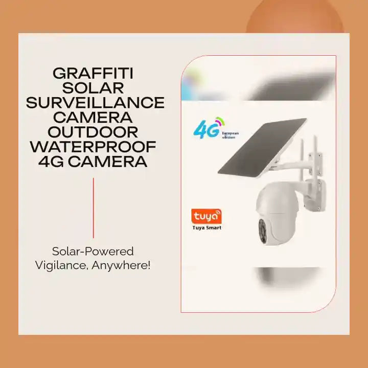 Graffiti Solar Surveillance Camera Outdoor Waterproof 4G Camera by@Outfy