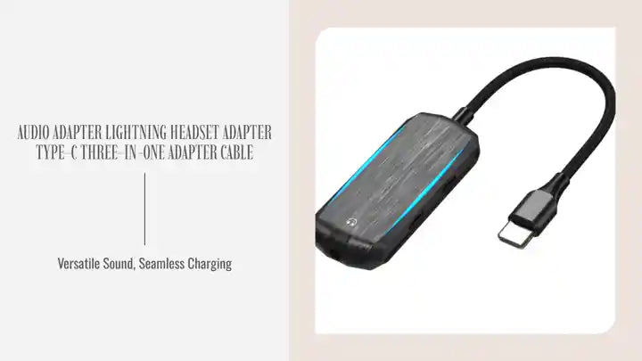 Audio Adapter Lightning Headset Adapter Type-c Three-in-one Adapter Cable by@Outfy