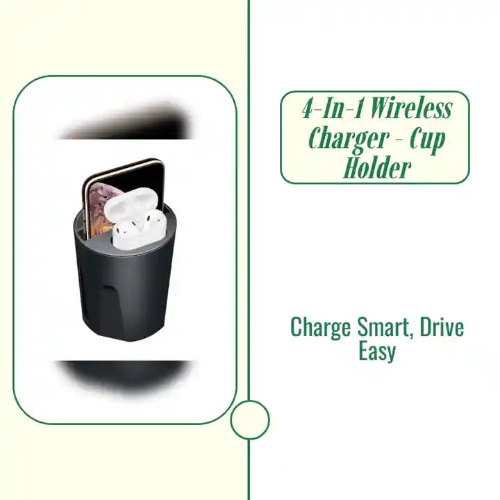 4-in-1 Wireless Charger - Cup Holder by@Outfy