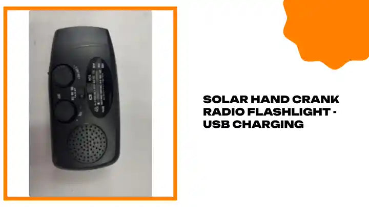 Solar Hand Crank Radio Flashlight - USB Charging by@Outfy