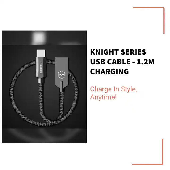 Knight Series USB Cable - 1.2M Charging by@Outfy